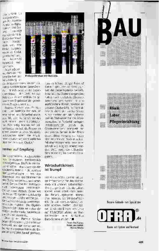 Vorschauseite 2: High-Tech im LaborKlinikum Stuttgart setzt durchgängige IT-Lösung ein