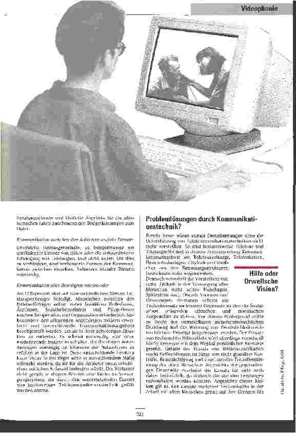Vorschauseite 2: Pflege per Bildschirm? Möglichkeiten und Grenzen eines bildbasierten Kommunikationsund Notrufsystems