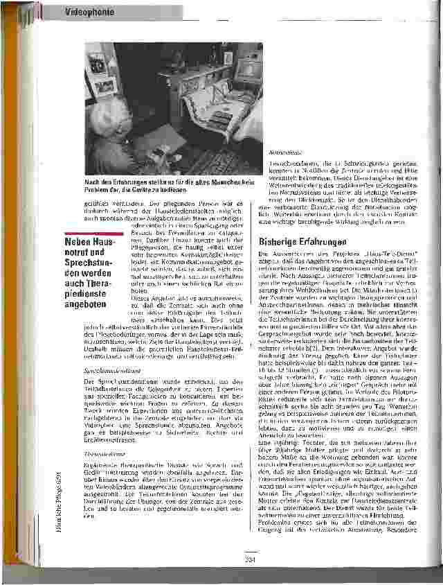 Vorschauseite 5: Pflege per Bildschirm? Möglichkeiten und Grenzen eines bildbasierten Kommunikationsund Notrufsystems