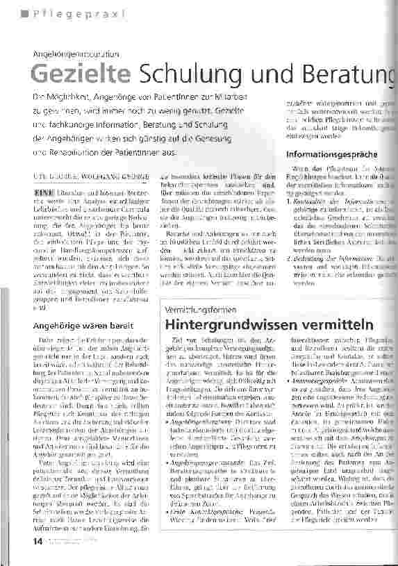 Vorschauseite 1: Gezielte Schulung und Beratung