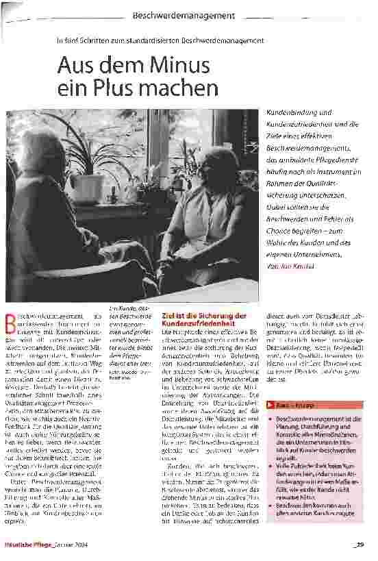 Vorschauseite 1: Aus dem Minus ein Plus machen