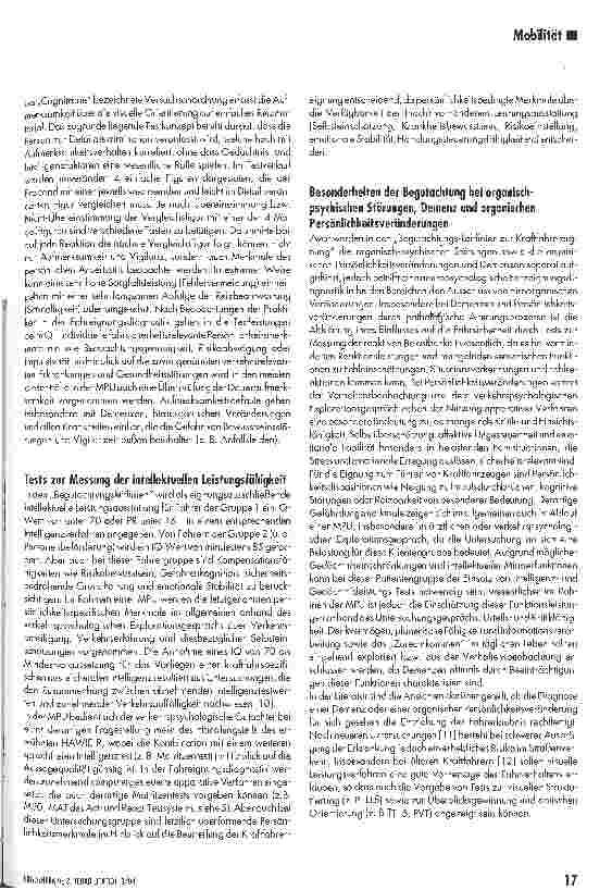 Vorschauseite 5: Einschränkungen der Fahreignung und Wege zur behindertengerechten FahrzeugumrüstungTeil 2: Medizinisch-psychologische Begutachtung