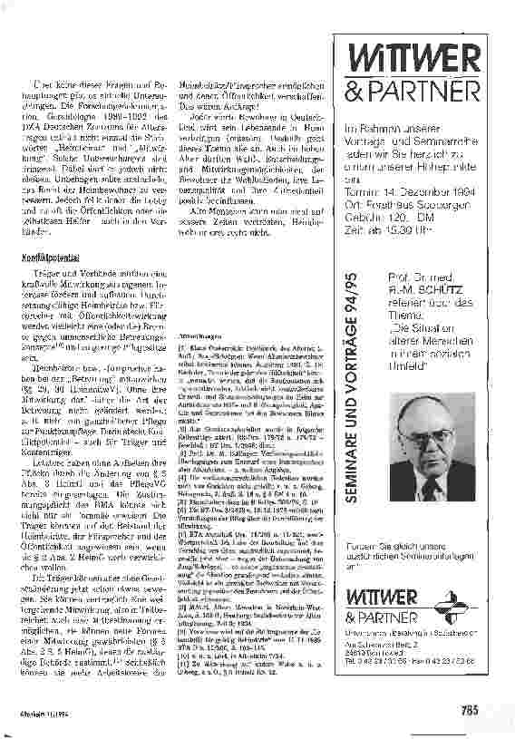 Vorschauseite 5: Gedanken zur Mitwirkung der Heimbewohner