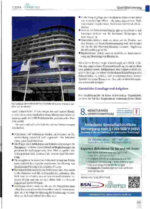 Vorschauseite 2: Das niederländische Kwaliteits-instituut: Sicherung einer adäquaten Gesundheitsfürsorge