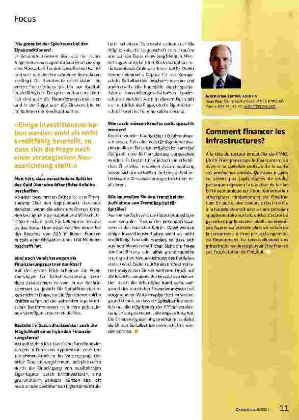 Vorschauseite 2: Die Finanzierung wird zum zentralen Thema des Gesundheitswesens
