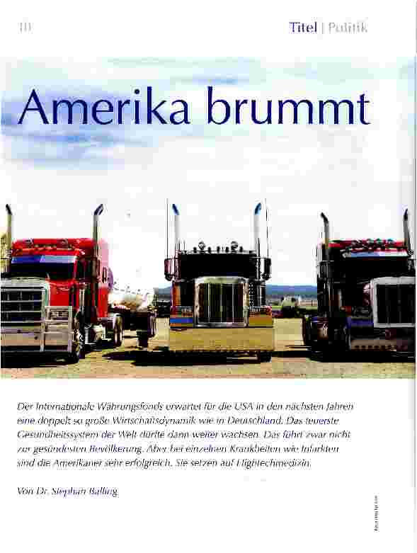 Vorschauseite 1: Amerika brummt