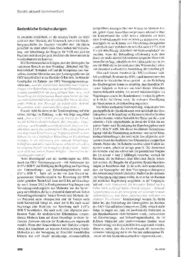 Vorschauseite 3: NUB-Entgelte: Qualitätsgebot als Innovationsbremse