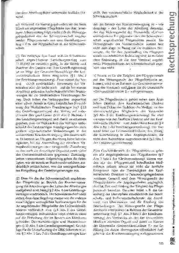 Vorschauseite 4: Einstellung von Pflegekräften an einem Universitätsklinikum; Gestellungsvertrag mit der DRK-Schwesternschaft; Pflegedirektorin; personelle Angelegenheiten von Arbeitnehmern; einge…