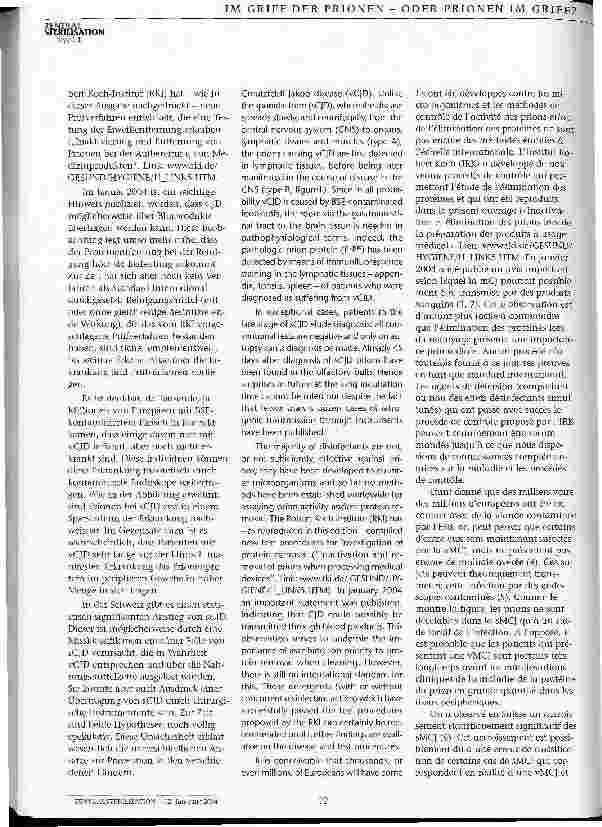 Vorschauseite 3: Prionen und Endoskopie: Ein ungelöstes Problem