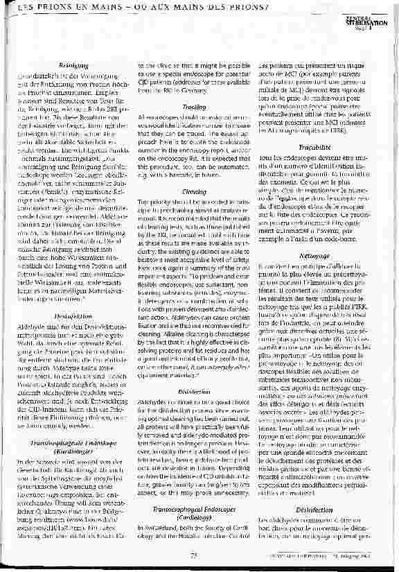 Vorschauseite 6: Prionen und Endoskopie: Ein ungelöstes Problem