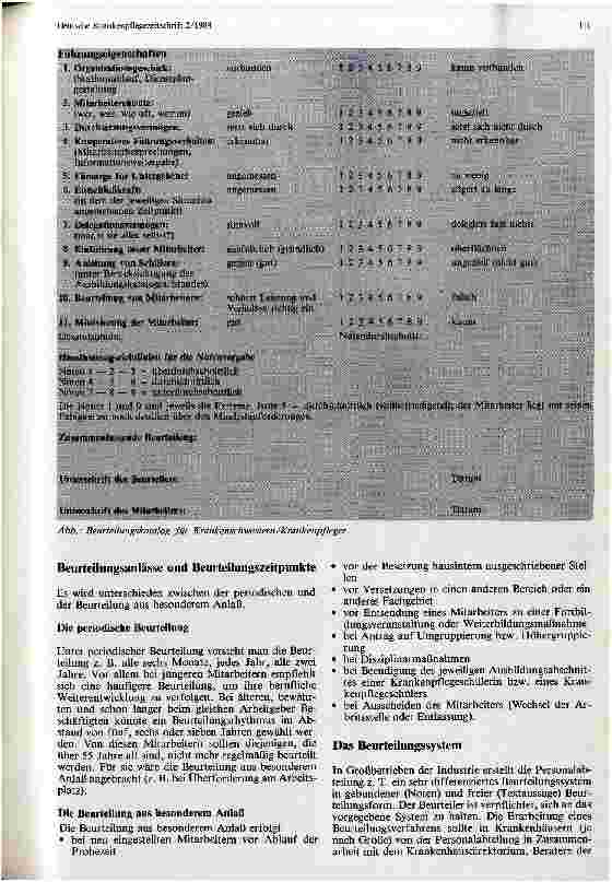 Vorschauseite 3: Die Problematik der Mitarbeiterbeurteilung im Krankenpflegebereich