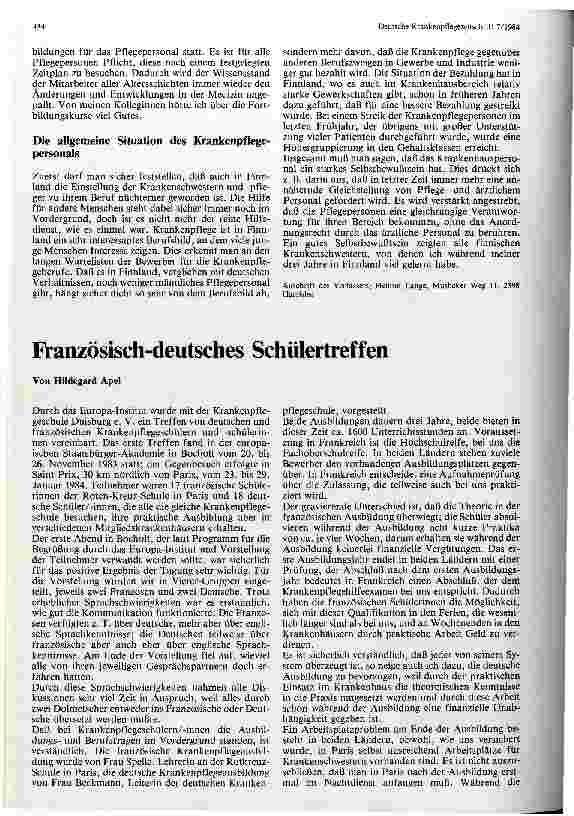 Vorschauseite 4: Krankenpflege in Finnland