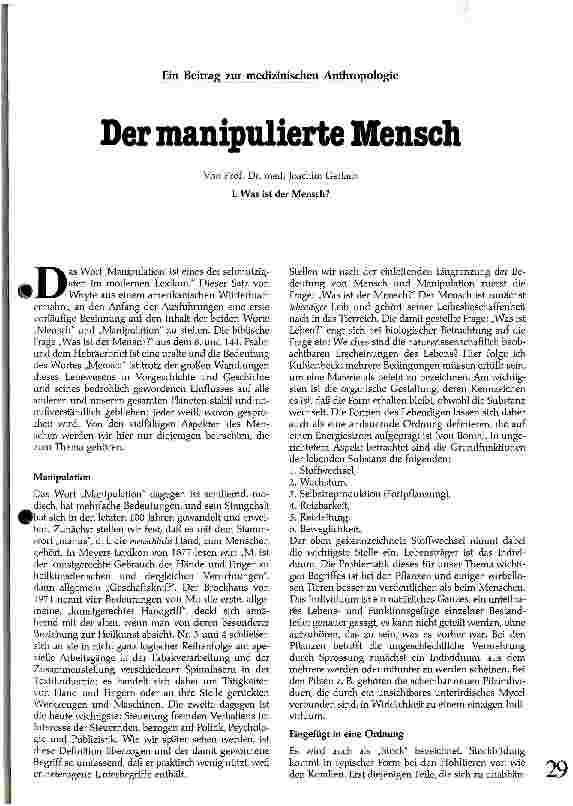 Vorschauseite 1: Der manipulierte Mensch