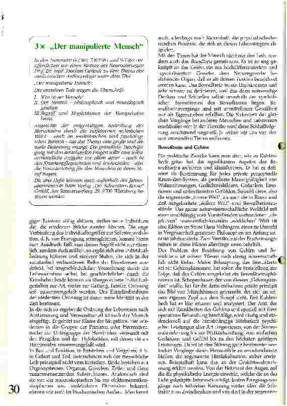 Vorschauseite 2: Der manipulierte Mensch