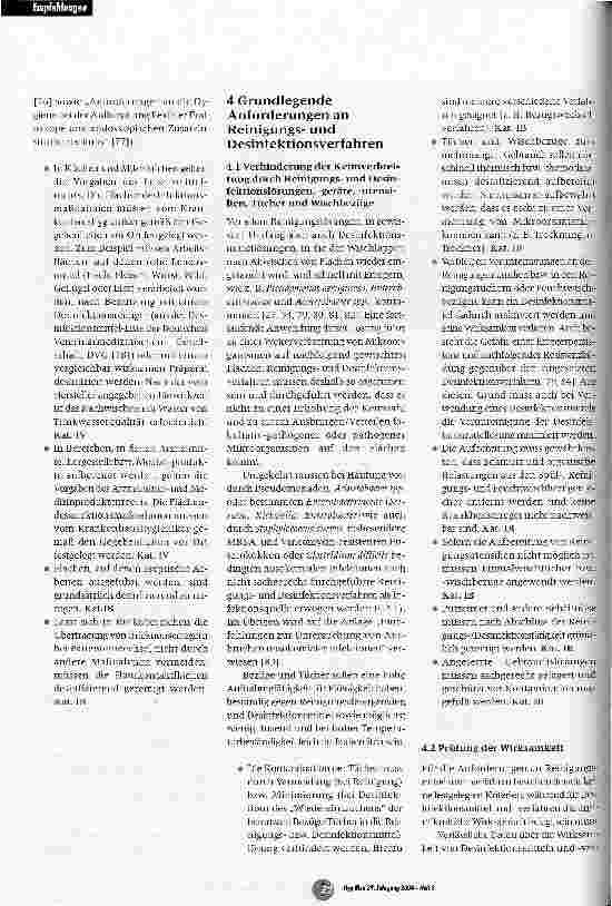 Vorschauseite 5: Anforderungen an die Hygiene bei der Reinigung und Desinfektion von Flächen