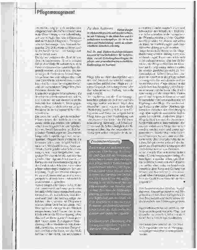 Vorschauseite 4: Der Expertenstandard steckt den Rahmen abPflegerische Überleitung
