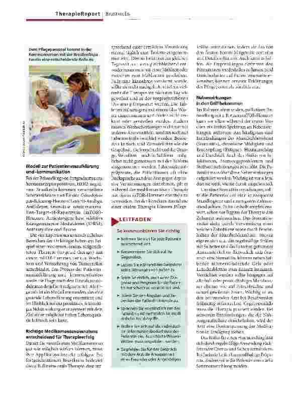 Vorschauseite 3: Wenn Brustkrebs nur noch palliativ behandelt werden kann