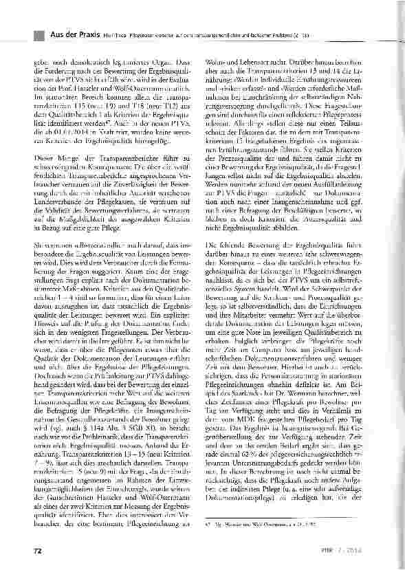 Vorschauseite 2: Pflegenoten weiterhin auf dem verfassungsrechtlichen und fachlichen Prüfstand (2. Teil)
