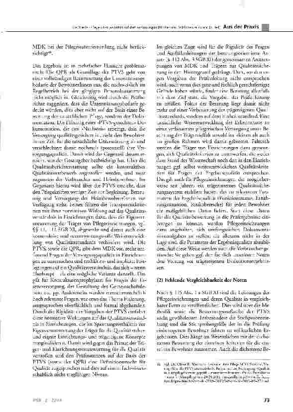 Vorschauseite 3: Pflegenoten weiterhin auf dem verfassungsrechtlichen und fachlichen Prüfstand (2. Teil)