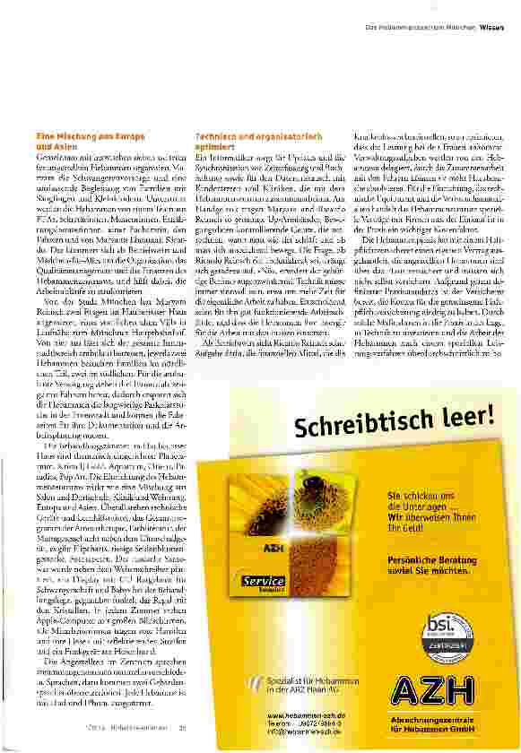 Vorschauseite 2: Service und Gastfreundschaft