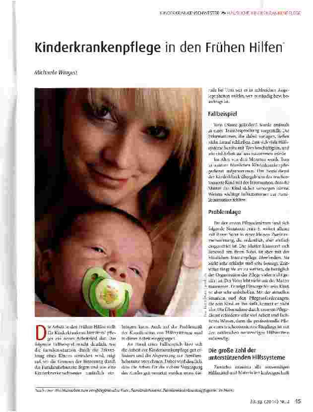 Vorschauseite 1: Kinderkrankenpflege in den Frühen Hilfen