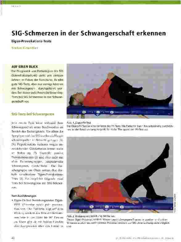 Vorschauseite 1: SIG-Schmerzen in der Schwangerschaft erkennen