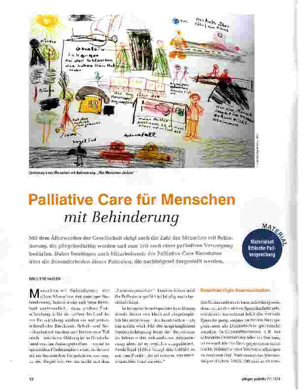 Vorschauseite 1: Palliative Care für Menschen mit Behinderung