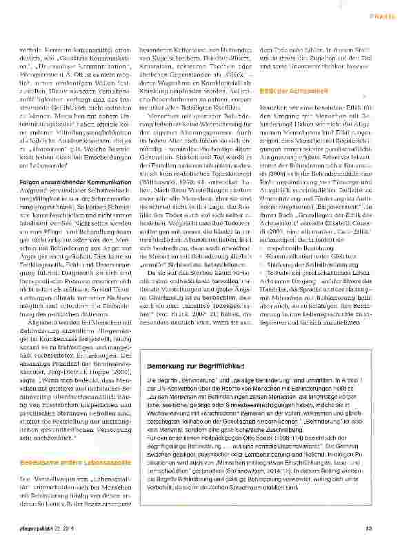 Vorschauseite 2: Palliative Care für Menschen mit Behinderung