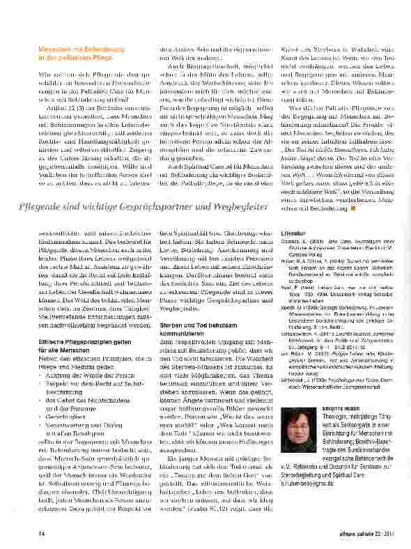 Vorschauseite 3: Palliative Care für Menschen mit Behinderung