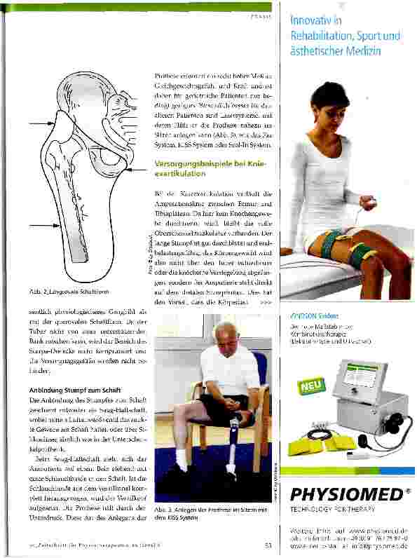 Vorschauseite 2: »Hand in Hand« - Prothesenversorgung und Physiotherapie bei AmputationspatientenTeil 4: Oberschenkelamputation, Knieund Hüftgelenkexartikulation