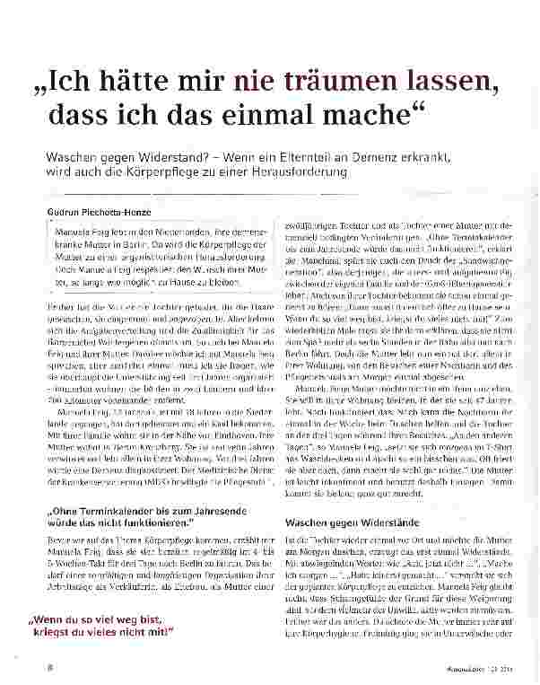 Vorschauseite 1: Ich hätte mir nie träumen lassen, dass ich das einmal mache