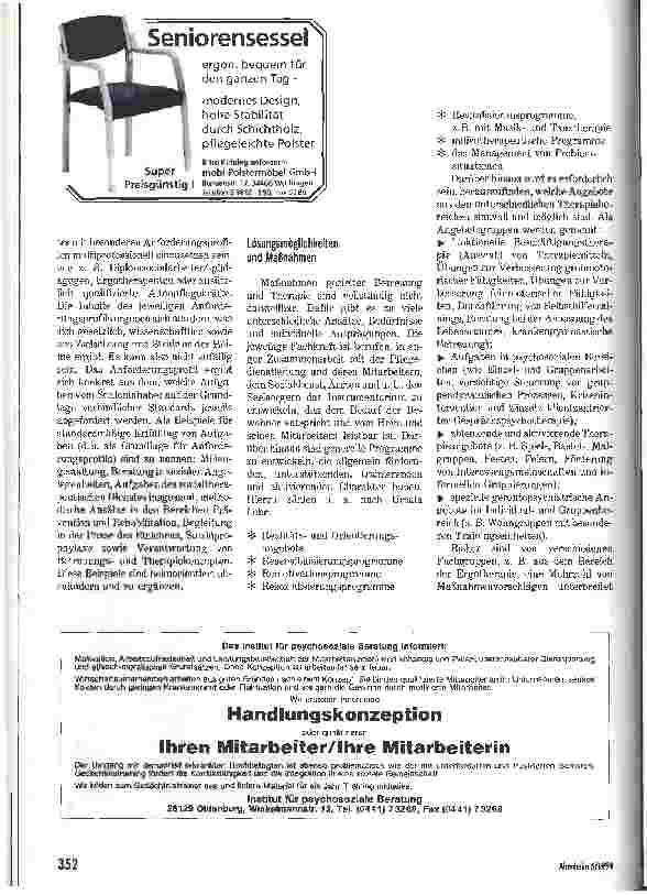 Vorschauseite 5: Heime müssen selber Standards schaffen Überlegungen zur Sicherung sozialer Betreuung