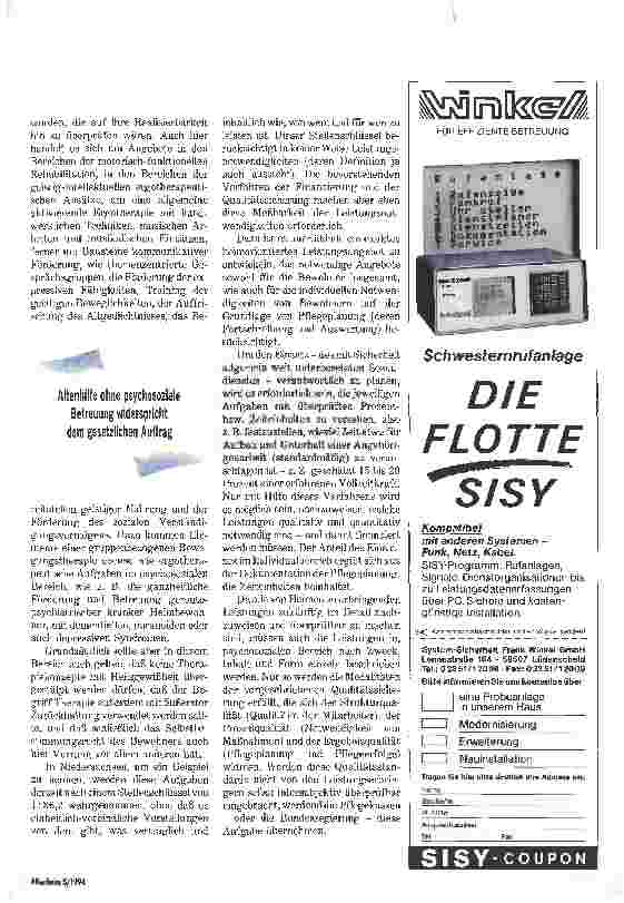 Vorschauseite 6: Heime müssen selber Standards schaffen Überlegungen zur Sicherung sozialer Betreuung