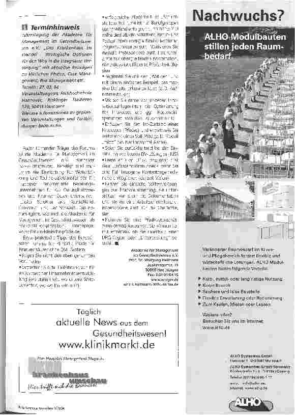 Vorschauseite 2: Keine Angst vor Klinischen Pfaden! Informationsaustausch auf Grundlage von Expertenrunden im Europäischen Forum für Klinische Pfade