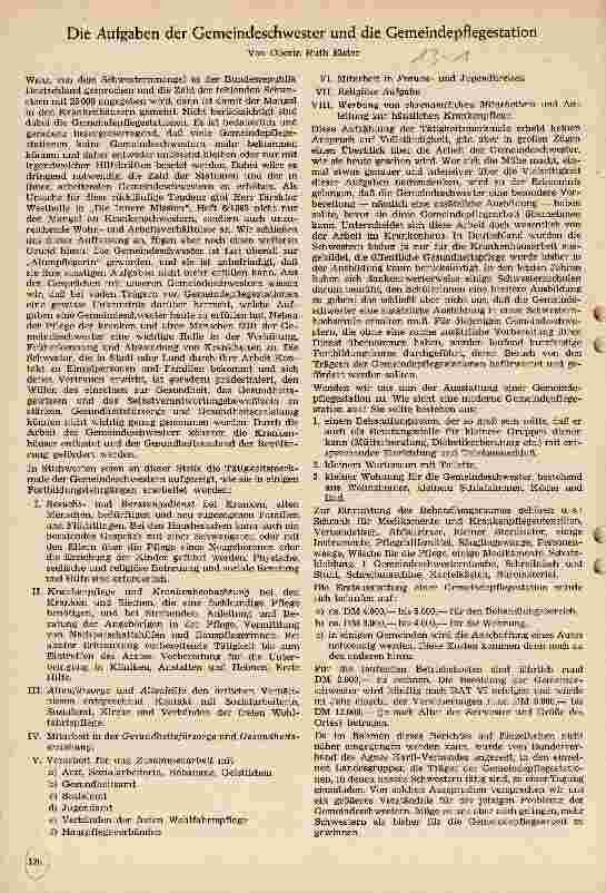 Vorschauseite 1: Die Aufgaben der Gemeindeschwester und die Gemeindepflegestation