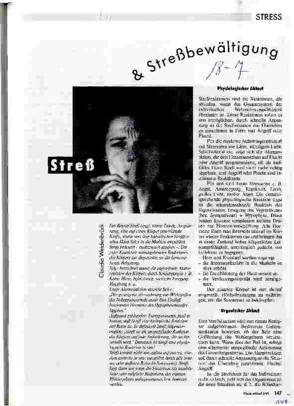 Vorschauseite 1: Streß und Streßbewältigung