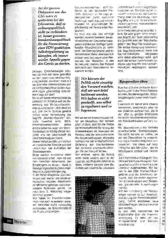 Vorschauseite 4: Das Krankenhaus, Spiegelbild der Gesellschaft Der Kampf um Verteilungsgerechtigkeit birgt viele ethische Konflikte