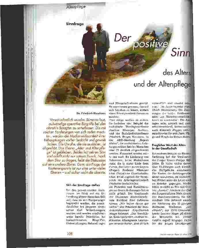 Vorschauseite 1: Der positive Sin des Alters und der Altenpflege