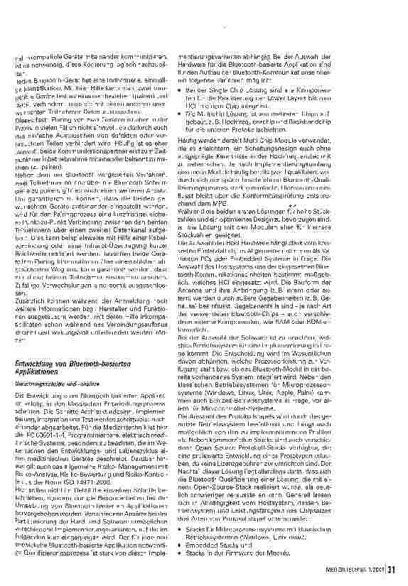 Vorschauseite 6: Anwendung von Bluetooth in der Medizintechnik
