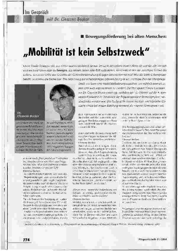 Vorschauseite 1: Mobilität ist kein Selbstzweck