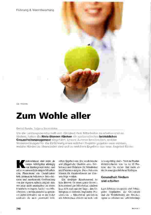 Vorschauseite 1: Zum Wohle aller
