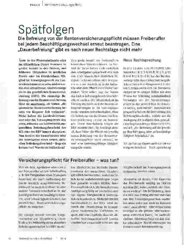 Vorschauseite 1: Spätfolgen