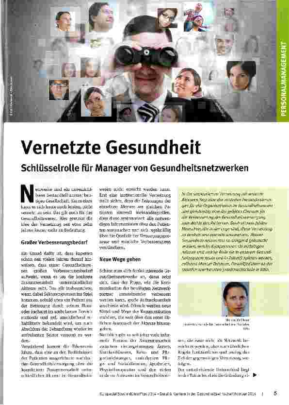 Vorschauseite 1: Vernetzte Gesundheit