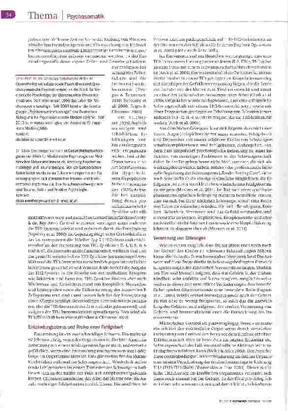 Vorschauseite 3: Früher Stress -spätere Erkrankung