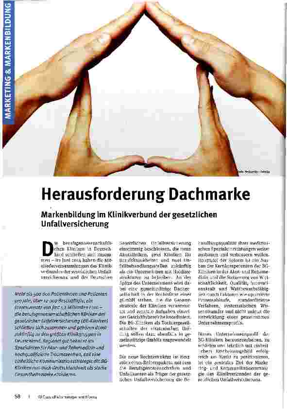 Vorschauseite 1: Herausforderung Dachmarke