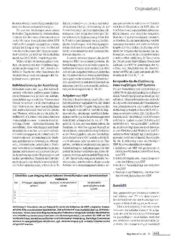 Vorschauseite 6: Weiterbildung von Hygiene-fachkräften in didaktischen Methoden zur hausinternen Etablierung hygienebeauftragter Pflegender - vorläufige Ergebnisse aus dem HYGPFLEG-Projekt