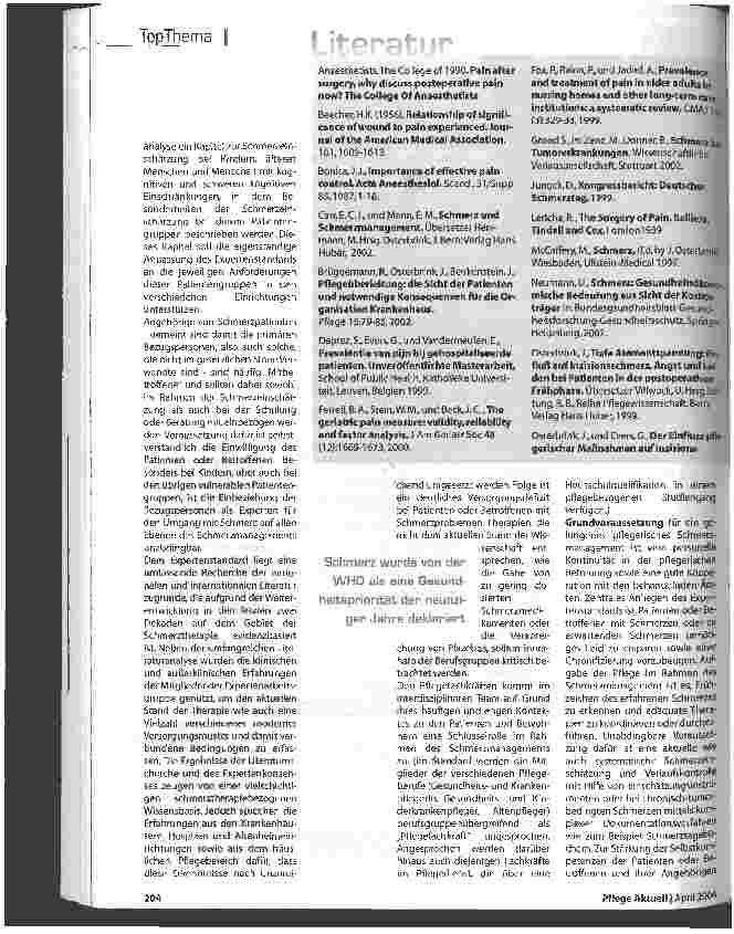Vorschauseite 5: Schmerzmanagement - Aufgabe der Pflege