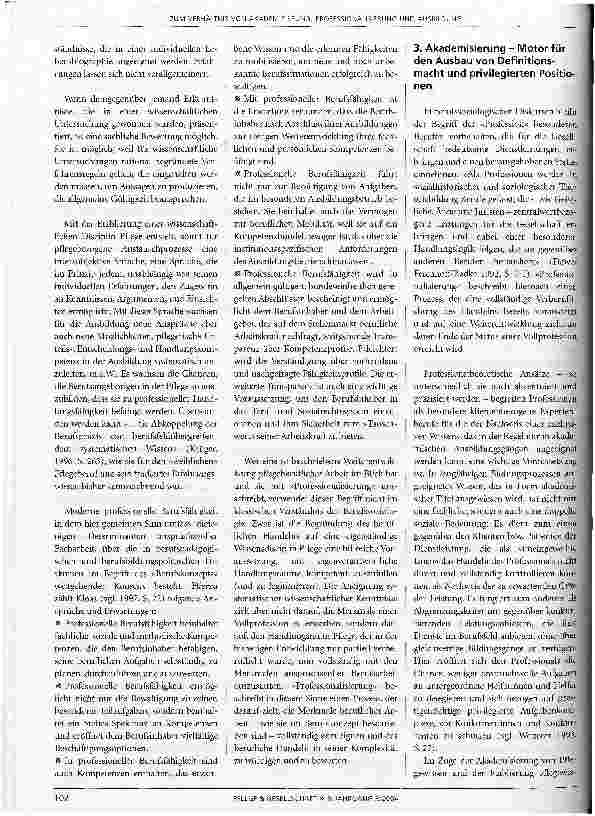 Vorschauseite 3: Zum Verhältnis von Akademisierung, Professionalisierung und Ausbildung im Kontext der Weiterentwicklung pflegerischer Berufskompetenz in Deutschland
