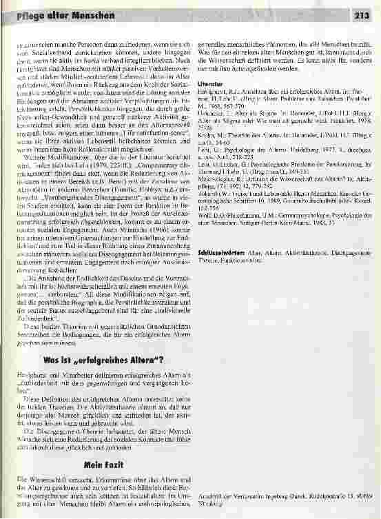 Vorschauseite 4: Altern und Alter in der gerontologischen Forschung