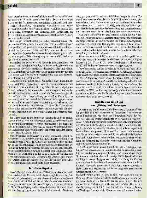 Vorschauseite 2: Suizid und Freiheit